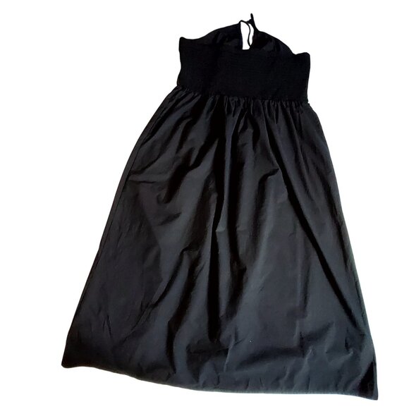 Universal Thread Black Cotton Halter Maxi Dress XLMaxi length flowy silhouette - Picture 3 of 11